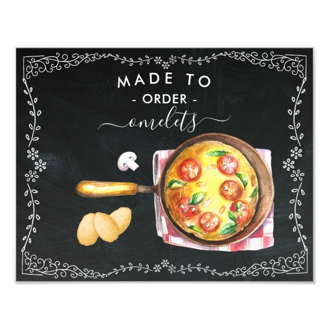 Made to Order Omelets Chalkboard Sign (Front)