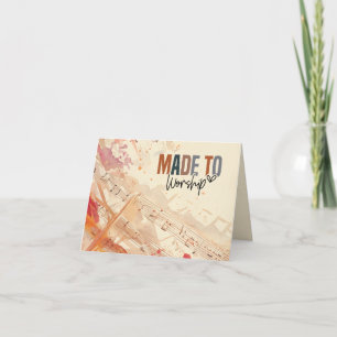 Made to Worship Christian Quote Psalm 95:1 Bible  Card