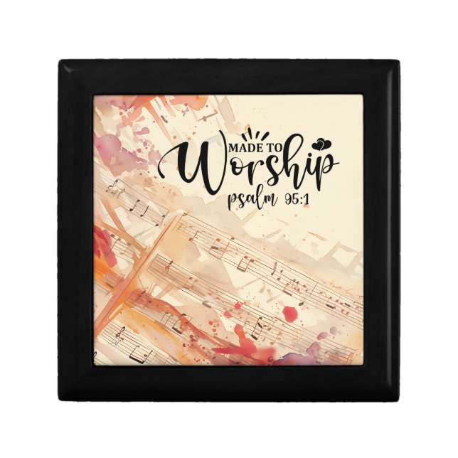 Made to Worship Inspirational Christian Quote Gift Box (Front)