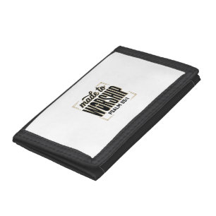 Made to Worship Psalm 95_1 Christian Vintage Desig Trifold Wallet