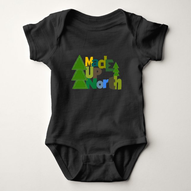 Made UpNorth Up North Girls T-shirt Dress Baby Bodysuit (Front)