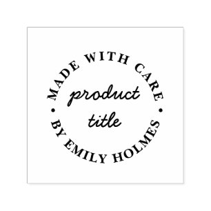 Made with Care   Modern Retro Bold Design Self-inking Stamp