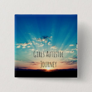 Made with kindness, an Autism awareness badge Button