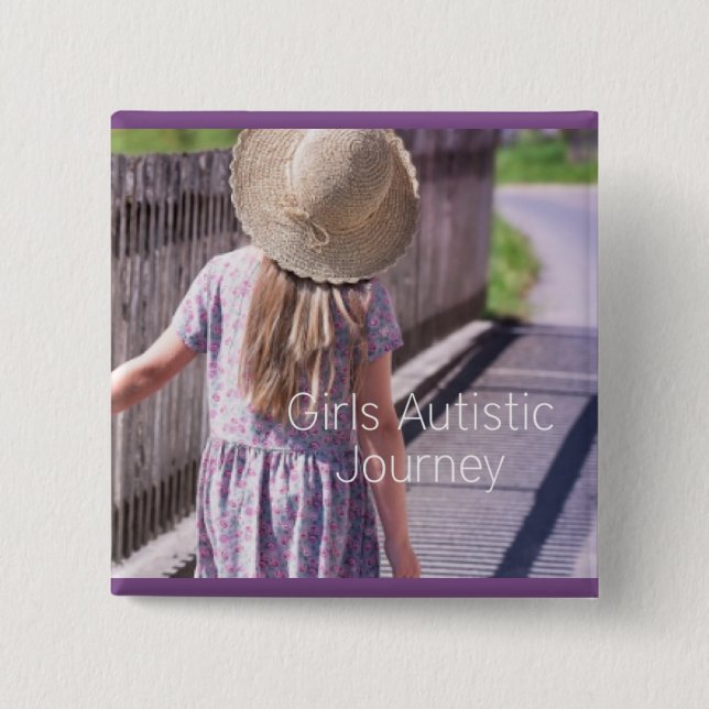 Made with kindness, an Autism awareness badge Pinback Button (Front)
