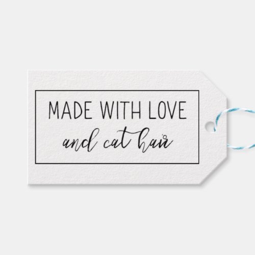 Made with Love and Cat Hair Gift Tag