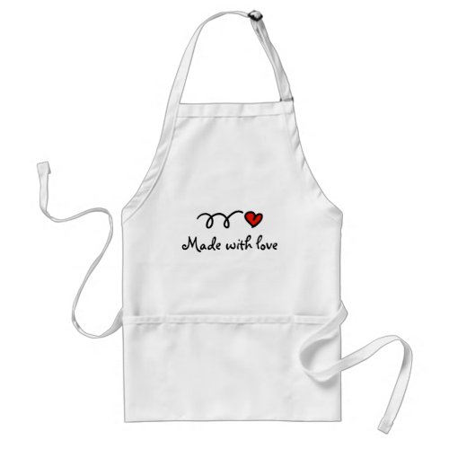 Made with love baking and cooking apron for women