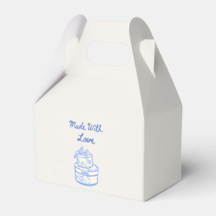 Made With Love Blue And White Wedding Favor Boxes