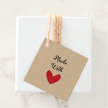 Made With Love Bride Co Bridal Rustic Shower Party Favor Tags by Ohhhhilovethat at Zazzle