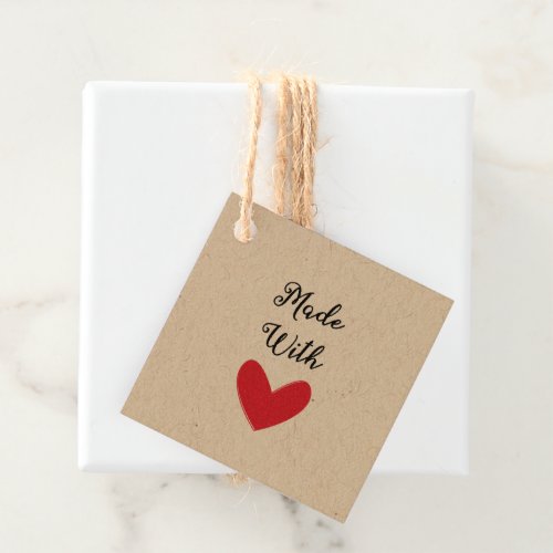 Made With Love Bride Co Bridal Rustic Shower Party Favor Tags