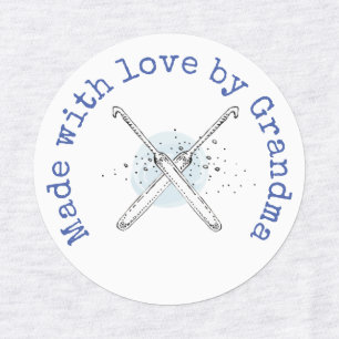 Made with Love by Grandma Crochet Iron-On Labels
