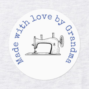 Made with Love by Grandma Customizable Iron-On Labels
