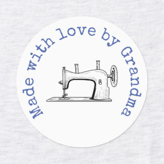 Made with Love by Grandma Customizable Iron-On Labels