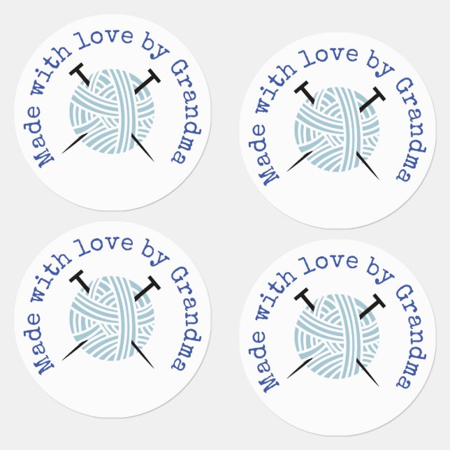 Made with Love by Grandma Knitting Custom Labels (Group)