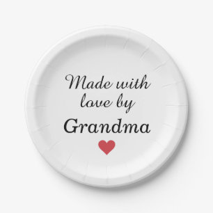Made with Love by Grandma Paper Plates