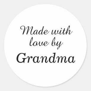Made with Love by Grandma stickers