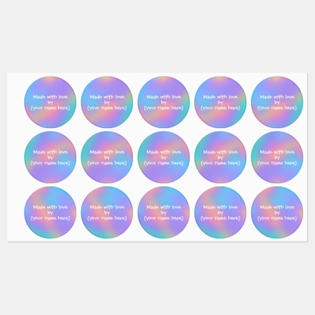 Made With Love By Personalized Labels (Sheet)