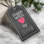 Made With Love By You - chalkboard Gift Tags<br><div class="desc">A whimsical,  personalized tag for all your handmade items.</div>