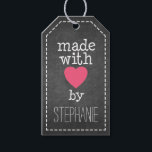 Made With Love By You - chalkboard Gift Tags<br><div class="desc">A whimsical,  personalized tag for all your handmade items.</div>