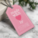 Made With Love By You Gift Tags<br><div class="desc">A whimsical,  personalized tag for all your handmade items.</div>