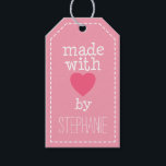 Made With Love By You Gift Tags<br><div class="desc">A whimsical,  personalized tag for all your handmade items.</div>