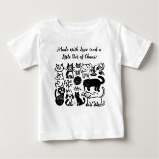 Made with Love & Chaos" Funny Baby T-Shirt - Cute 