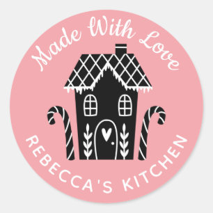 Made With Love Christmas Classic Round Sticker