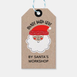 Santa's Toy Workshop Christmas Gift Tags & Ribbon