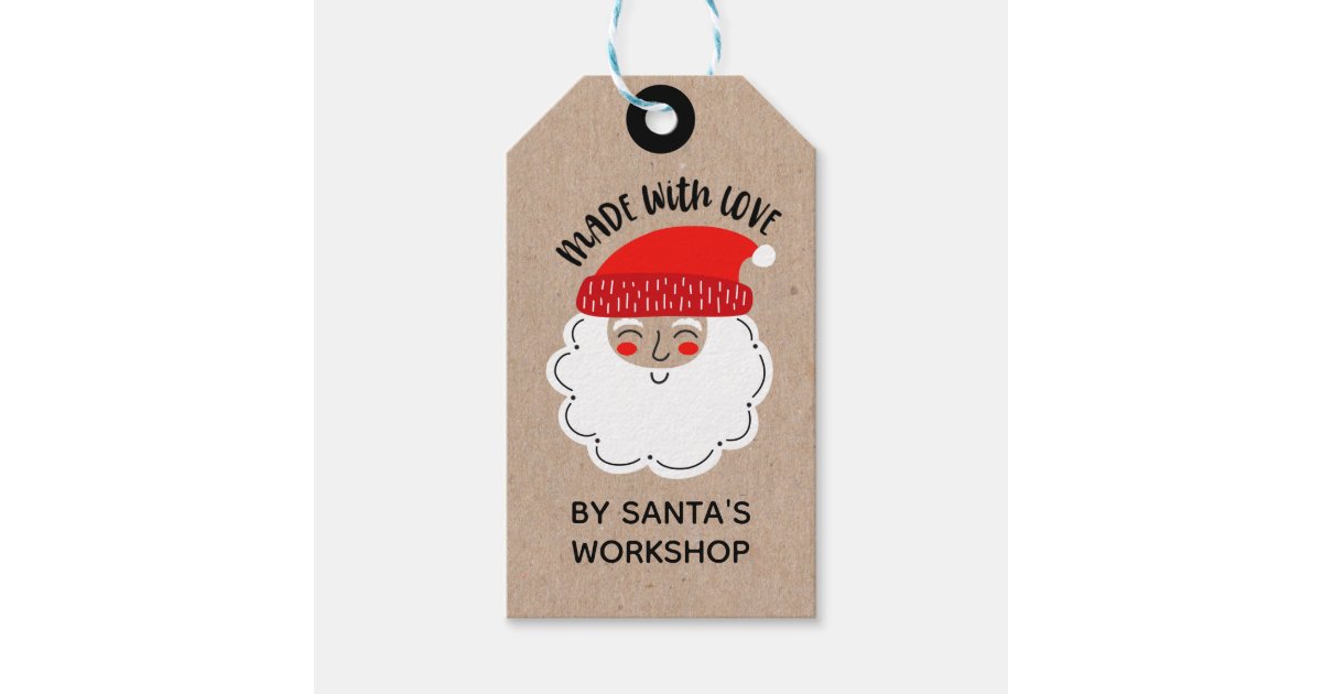 Christmas Gift Tag w/ Santa