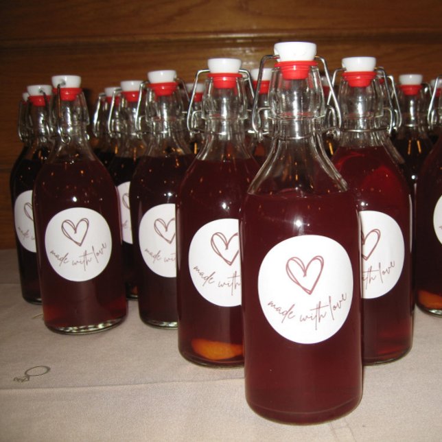 Made with Love - Circle Sticker for Favors (Creator Uploaded)