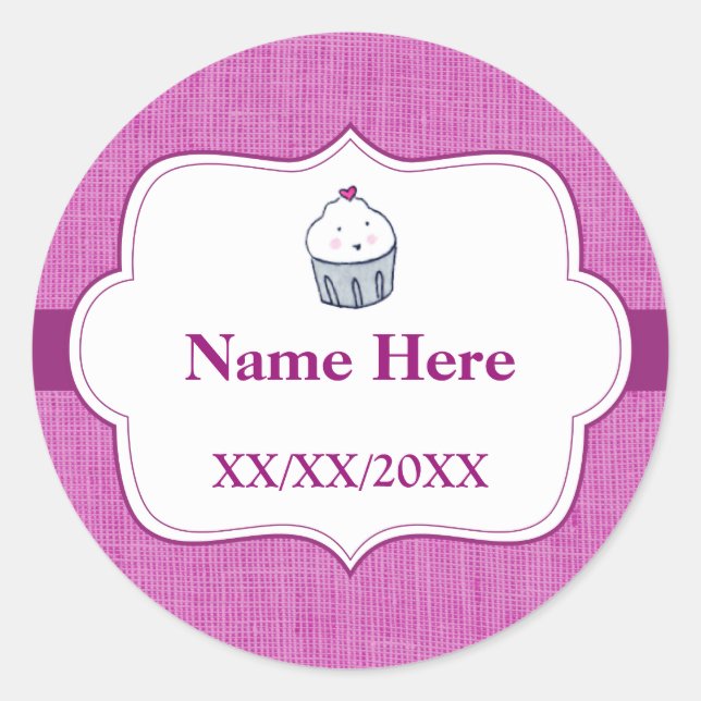 Made with Love Classic Round Sticker (Front)
