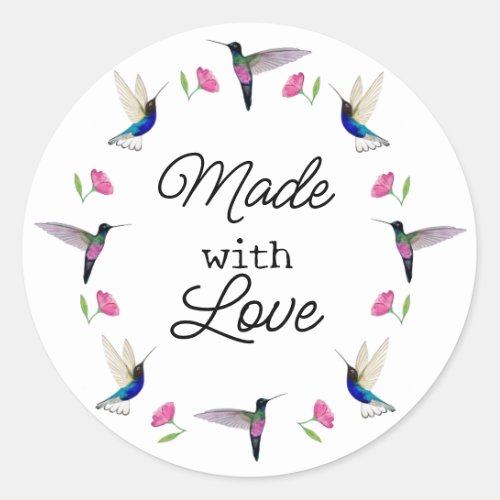Made with Love Classic Round Sticker