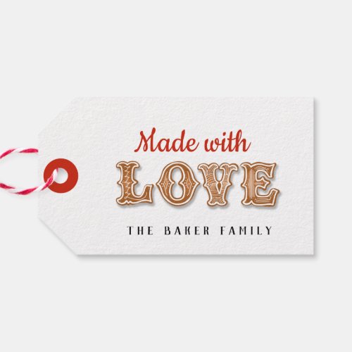 Made With Love    Cookie Gift Tags
