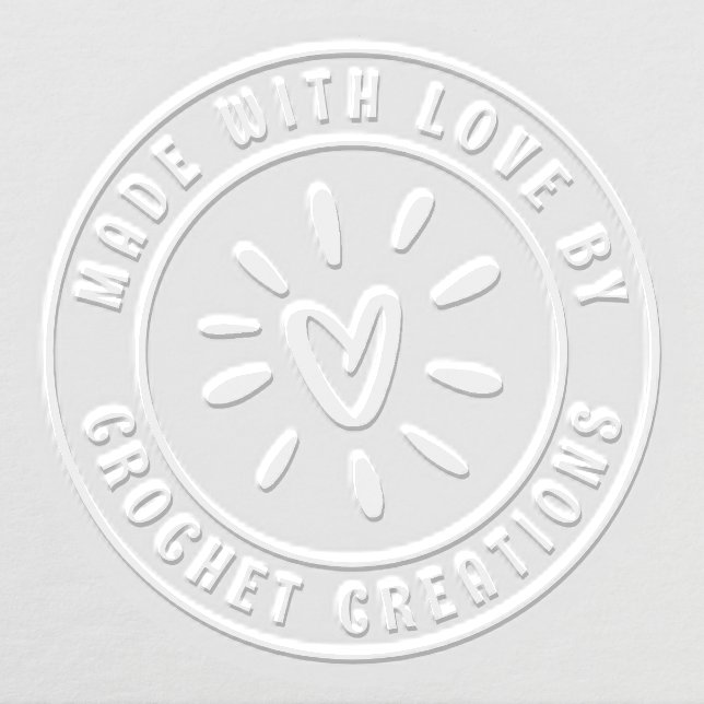 Made With Love Craft Crafters Small Business Embosser (Design)