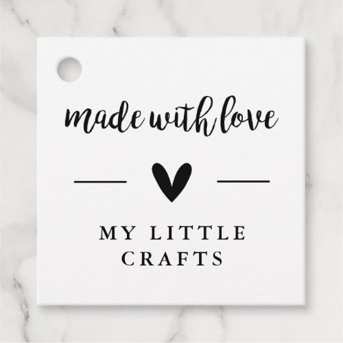 Made With Love Crafting Business Favor Tags