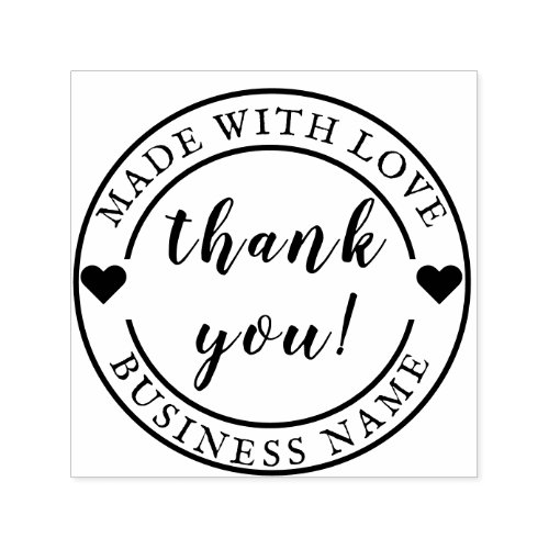 Made With Love  Custom Name Product Thank You  Self_inking Stamp