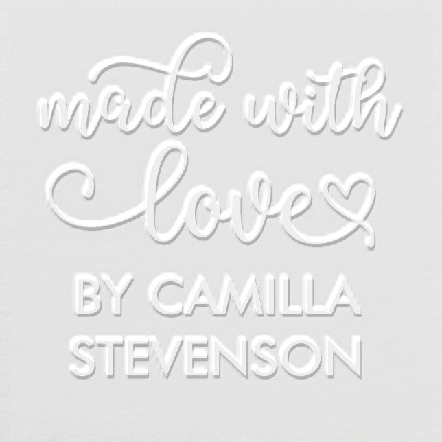 Made with Love Cute Heart & Name Embosser (Design)