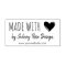 Made with Love Doodled Heart & Name
