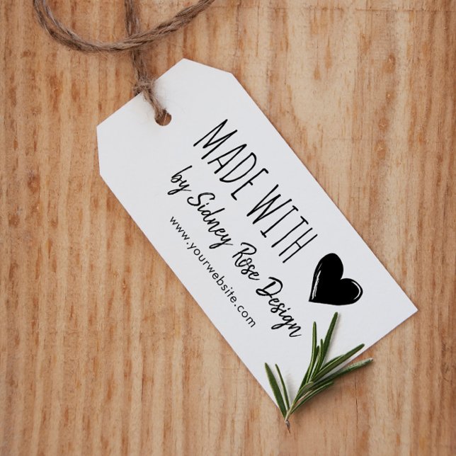 Made with Love Doodled Heart & Name Rubber Stamp (Creator Uploaded)