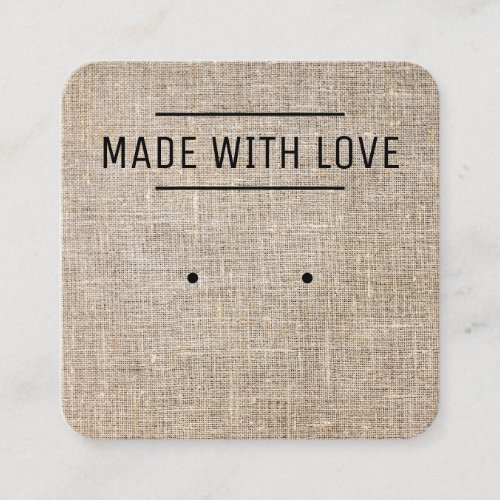 Made With Love Earring Card