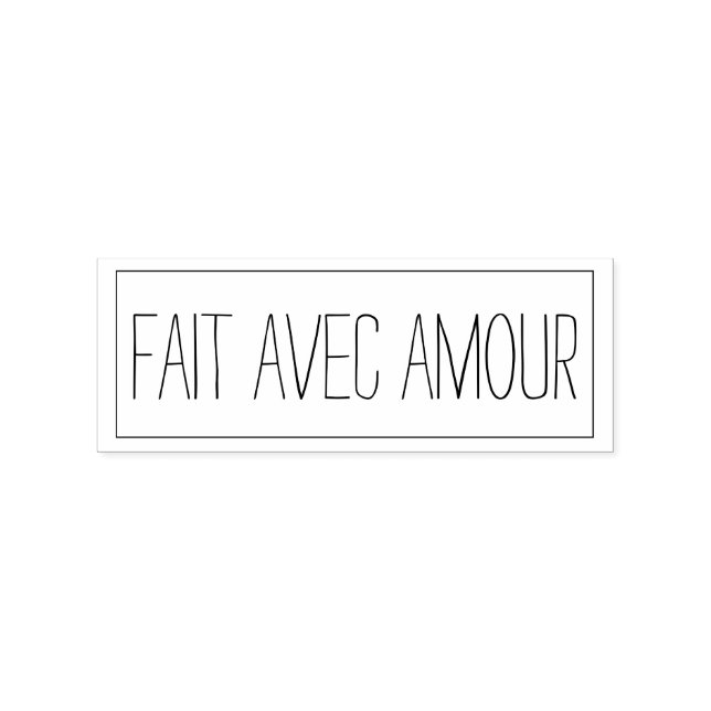 Made With Love, Fait Avec Amour Rubber Stamp (Imprint)