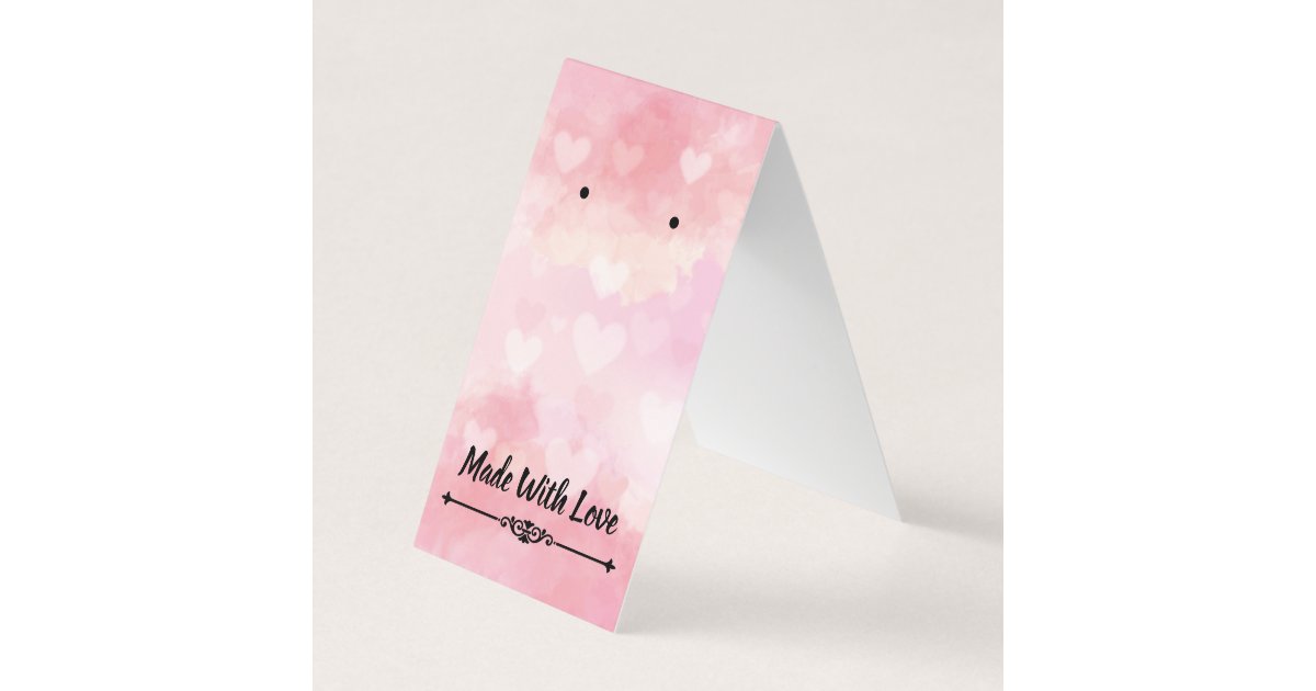 Made With Love Fold Over Earring Card