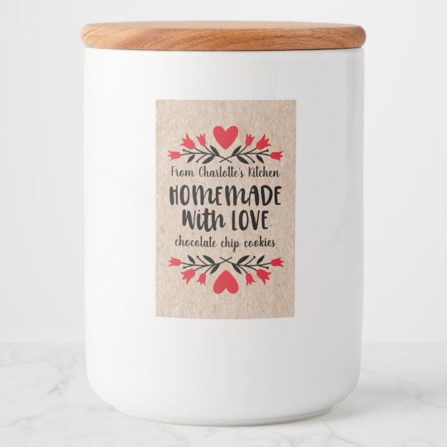 Made with Love Food and Beverage Label Set (Front)