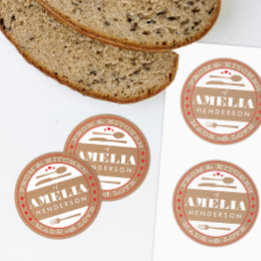 Made With Love Food Gift Sticker kraft