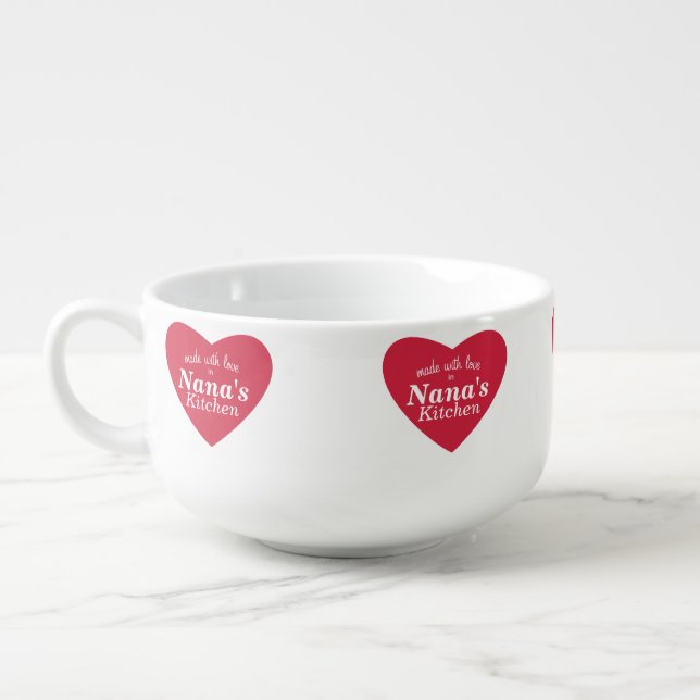 Made with Love Food Label Soup Mug (Right)
