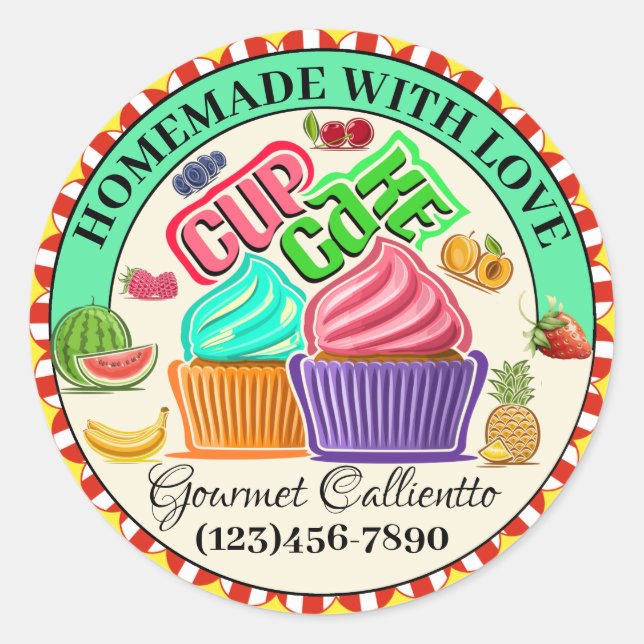 Made With Love Food Sticker (Front)