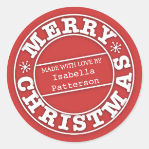 Made with Love From Merry Christmas Sticker
