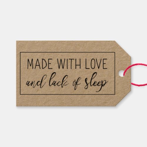 Made with Love Funny Gift Tags