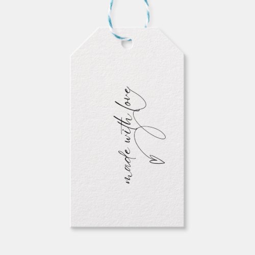Made with love gift tag