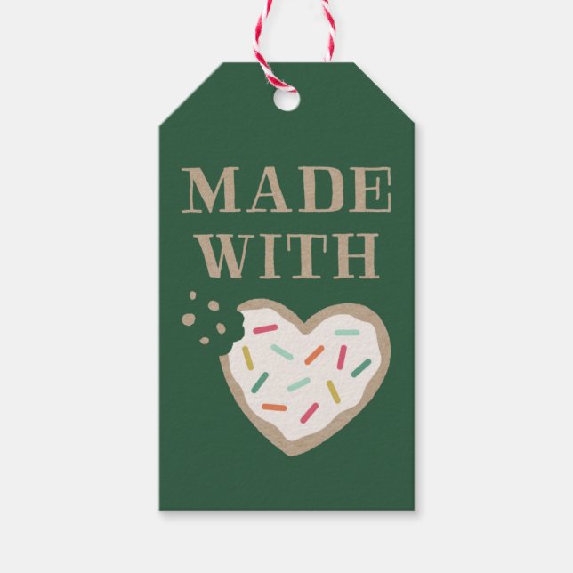 Made with Love Gift Tag - Pine (Front)