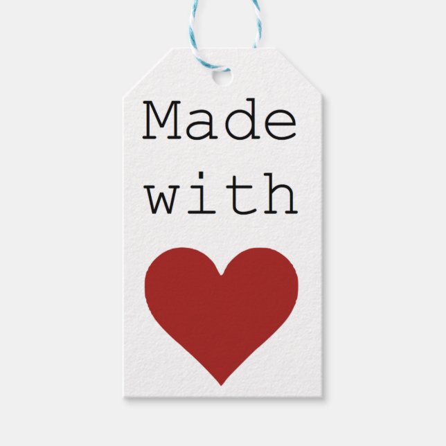Made with Love Gift Tags (Front)